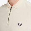 Polos en tissu éponge à col zippé