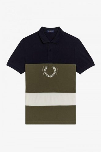Polos imprimés à blocs de couleurs
