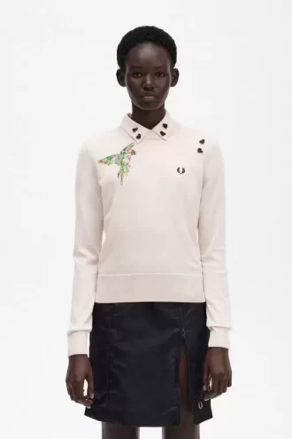 Pull brodé pour femme