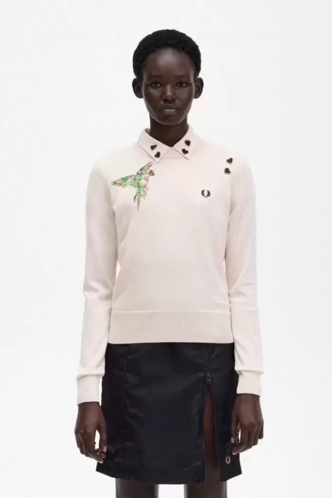 Pull brodé pour femme