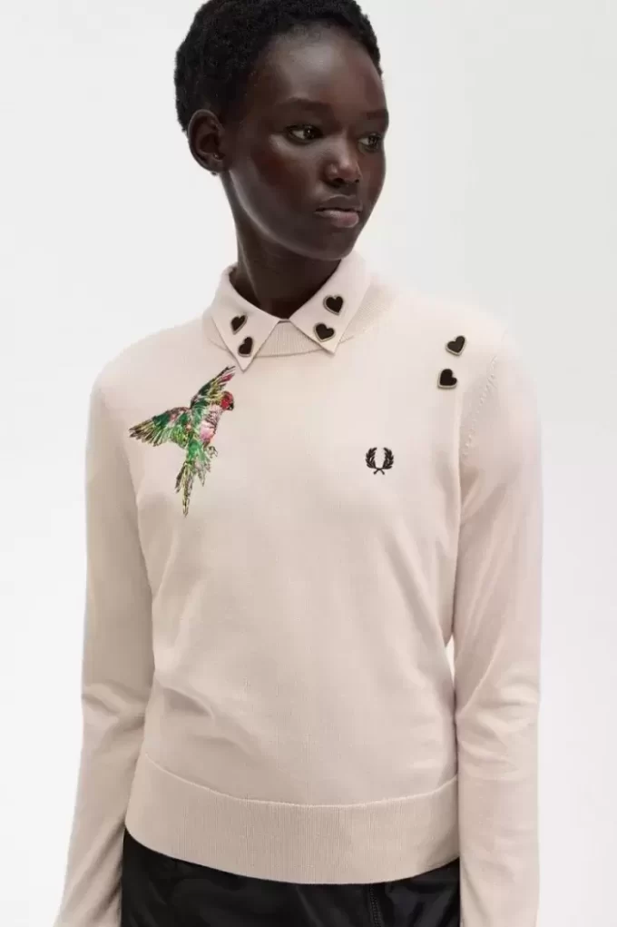 Pull brodé pour femme