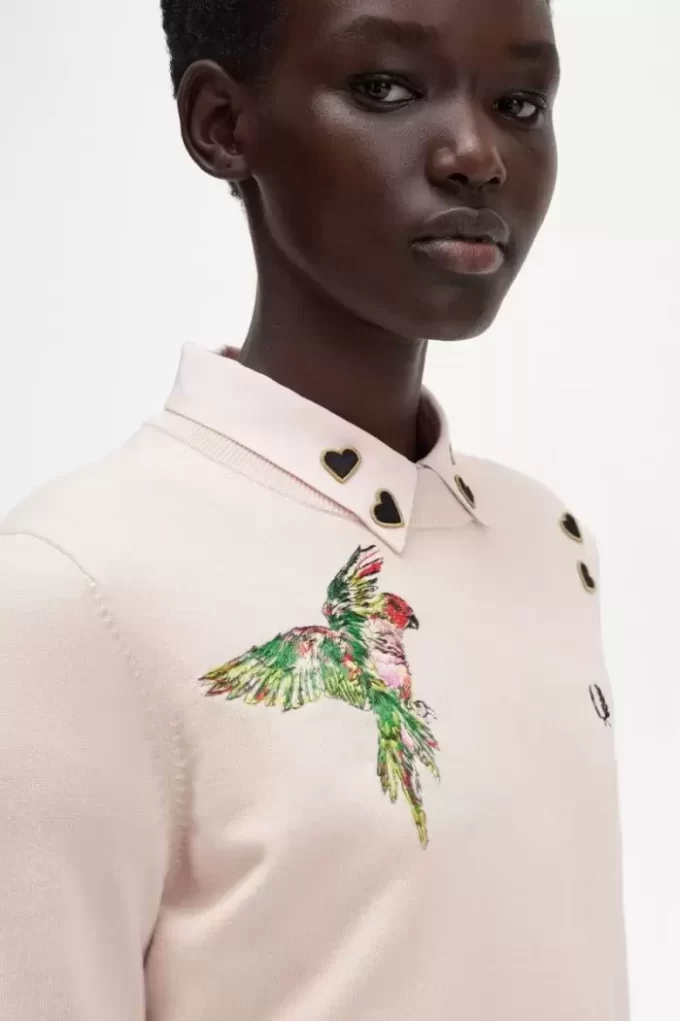 Pull brodé pour femme