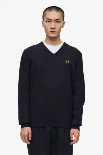 Pull classique à col en V pour homme