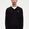 Pull classique à col en V pour homme
