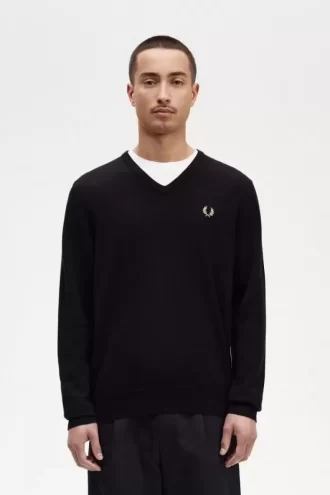 Pull classique à col en V pour homme