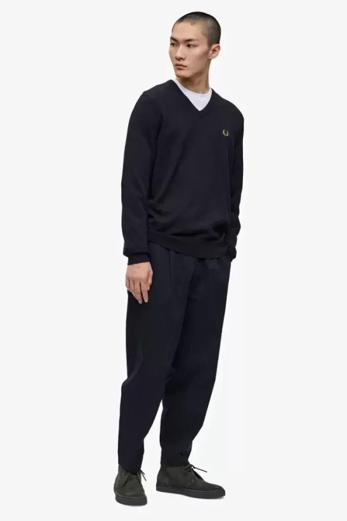 Pull classique à col en V pour homme