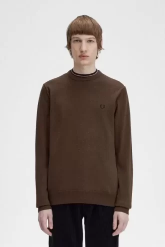 Pull classique à col ras du cou pour homme