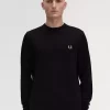 Pull classique à col ras du cou pour homme
