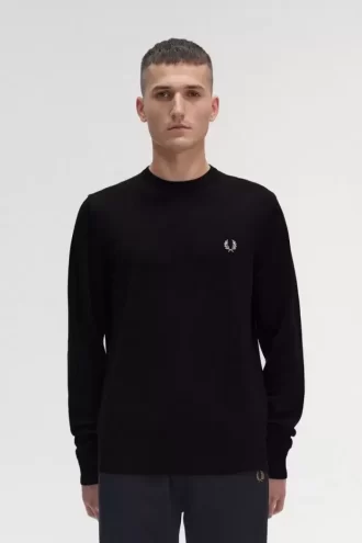 Pull classique à col ras du cou pour homme