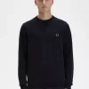 Pull classique à col ras du cou pour homme