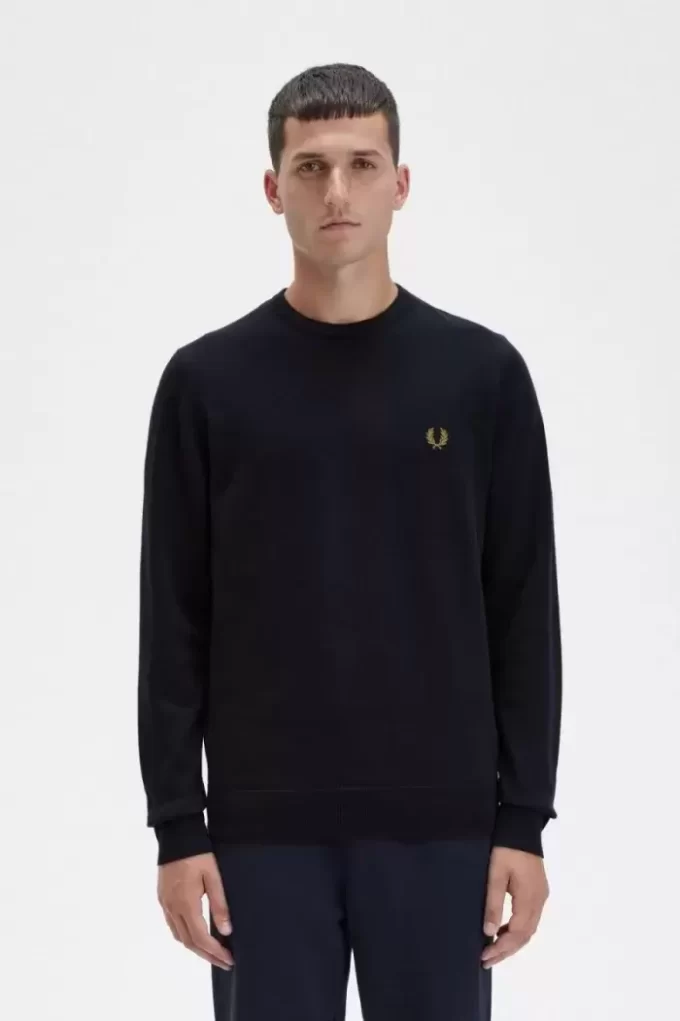 Pull classique à col ras du cou pour homme