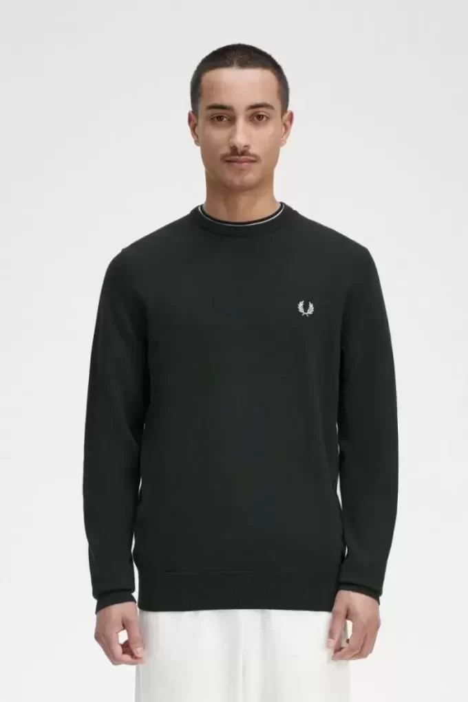 Pull classique à col ras du cou pour homme