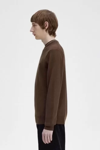 Pull classique à col ras du cou pour homme