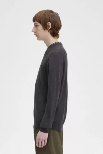 Pull classique à col ras du cou pour homme