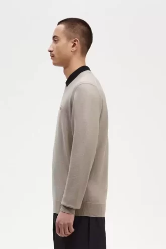 Pull classique à col ras du cou pour homme