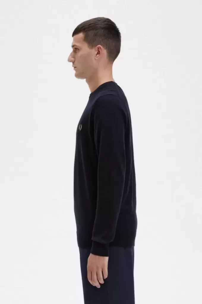 Pull classique à col ras du cou pour homme