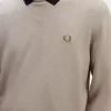 Pull classique à col ras du cou pour homme