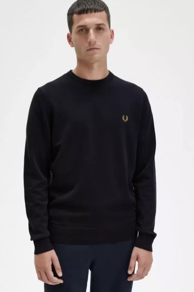 Pull classique à col ras du cou pour homme