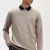 Pull classique à col ras du cou pour homme