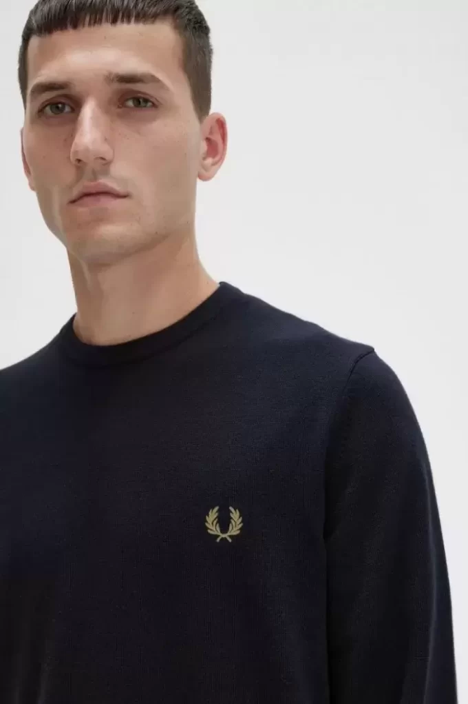 Pull classique à col ras du cou pour homme
