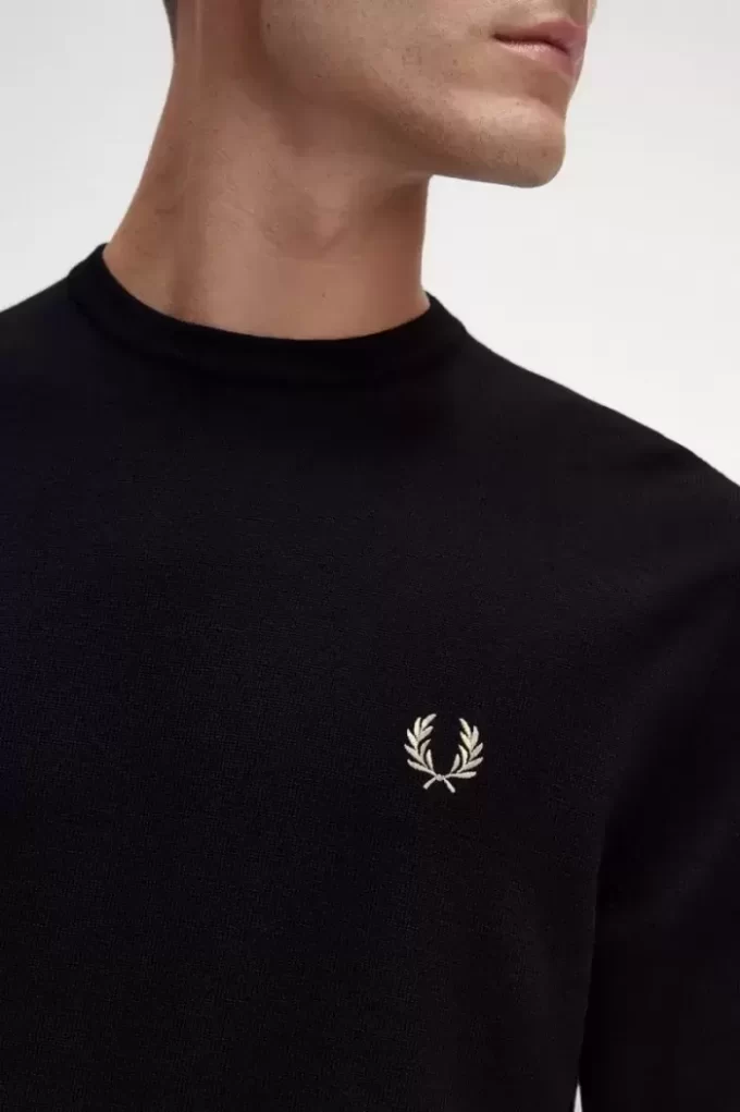 Pull classique à col ras du cou pour homme