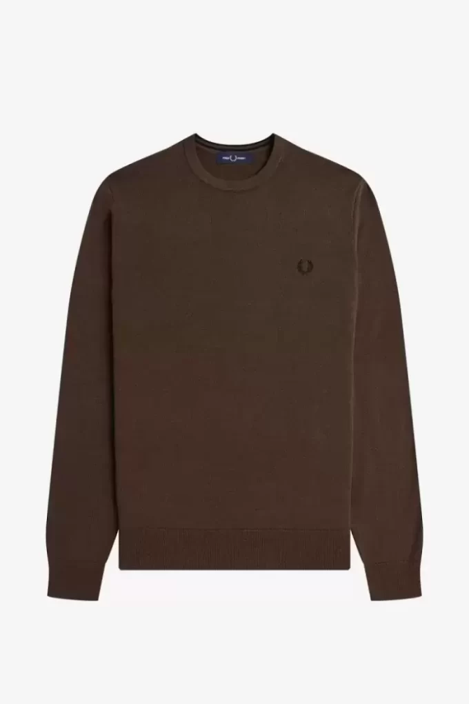 Pull classique à col ras du cou pour homme
