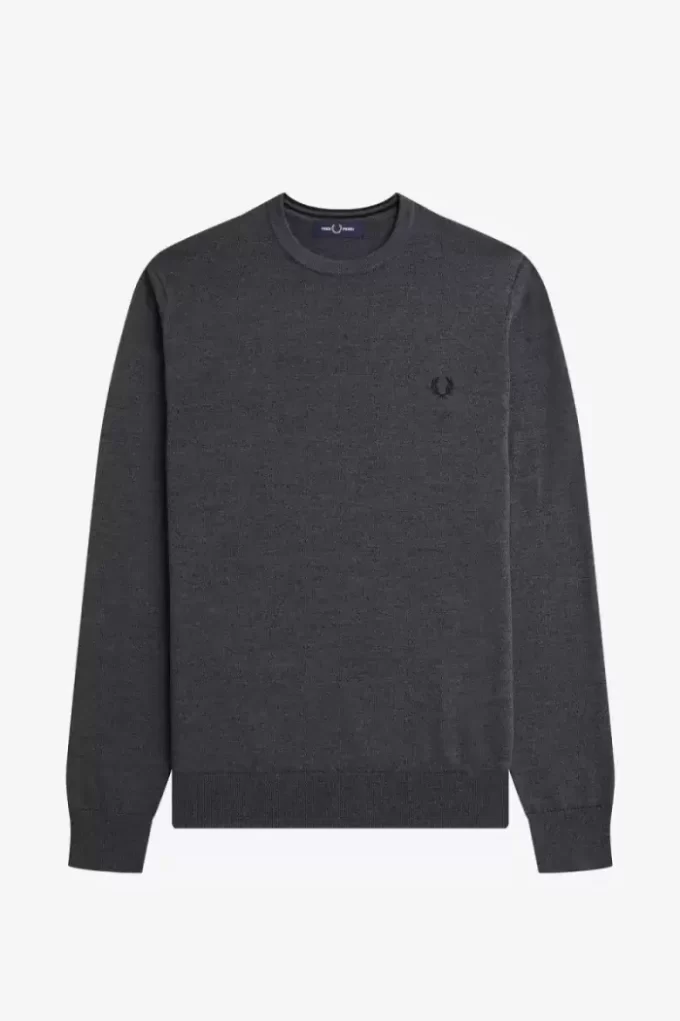 Pull classique à col ras du cou pour homme