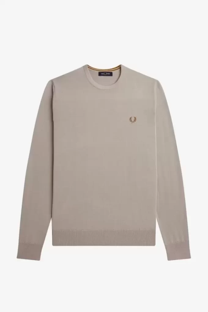 Pull classique à col ras du cou pour homme