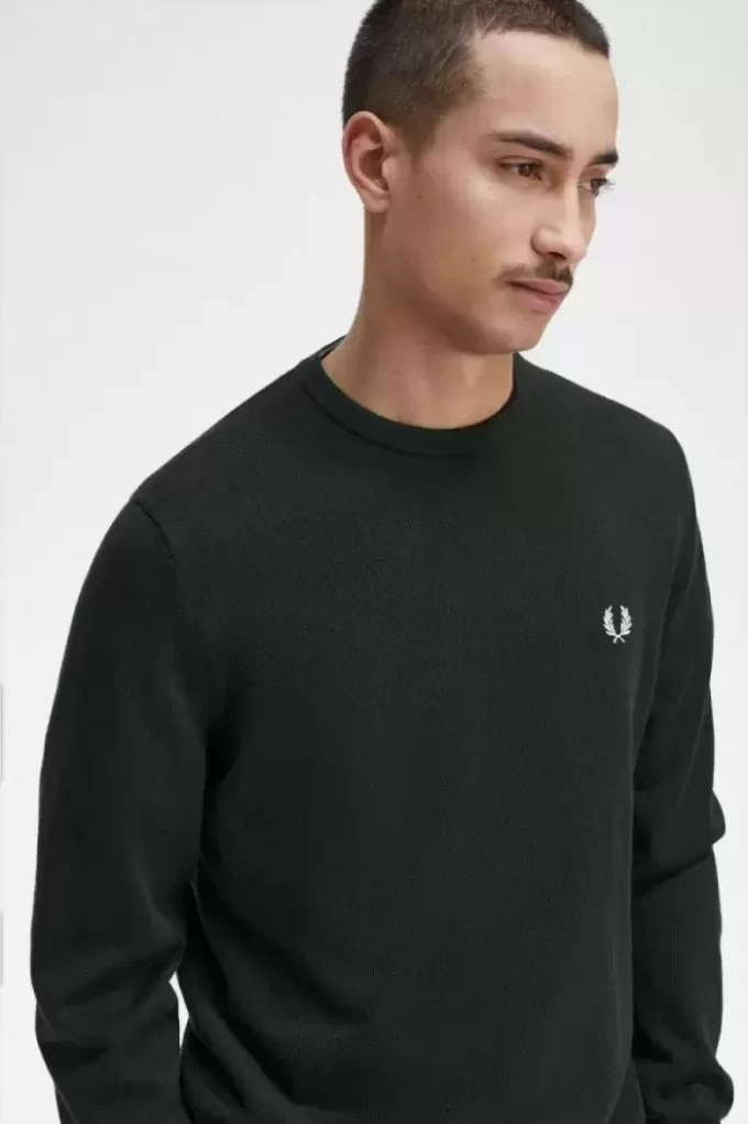 Pull classique à col ras du cou pour homme