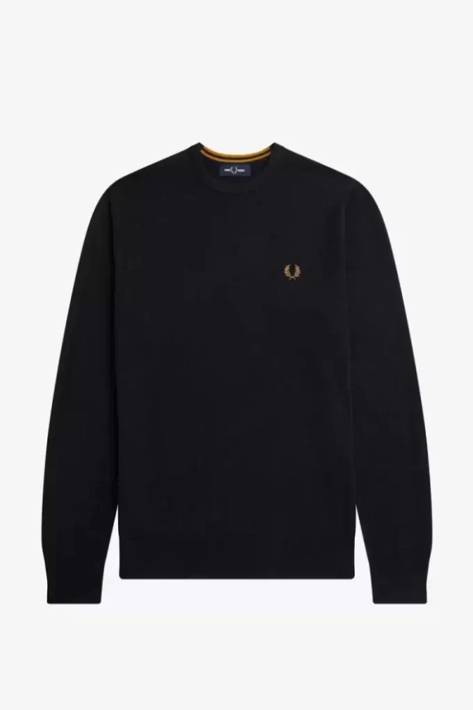 Pull classique à col ras du cou pour homme