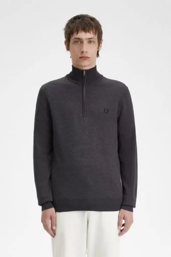 Pull classique à demi-zip pour homme