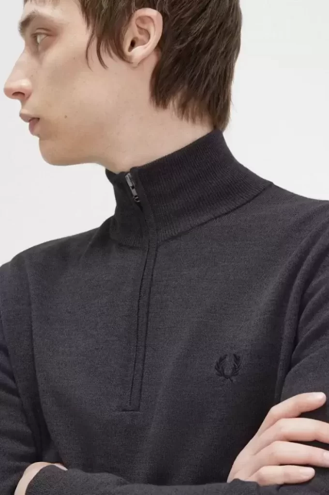 Pull classique à demi-zip pour homme