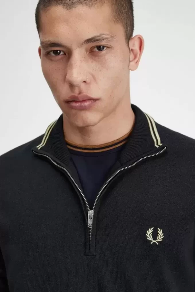 Pull classique à demi-zip pour homme