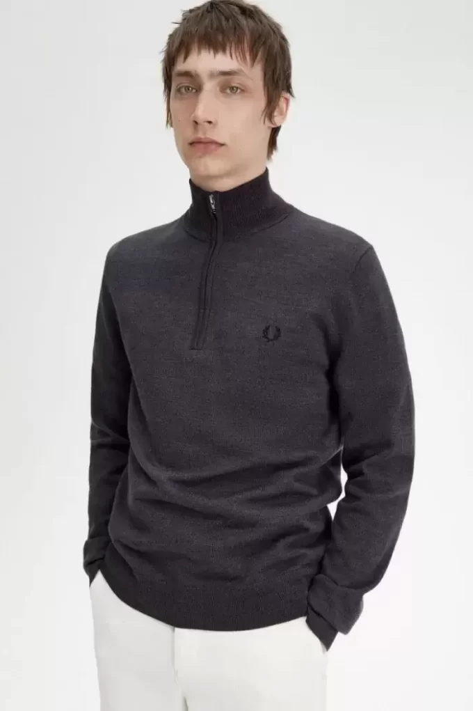 Pull classique à demi-zip pour homme