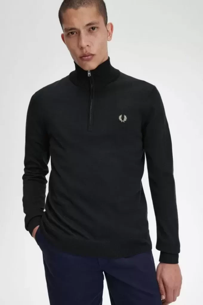 Pull classique à demi-zip pour homme