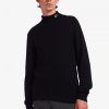 Pull à col roulé texturé à chevrons