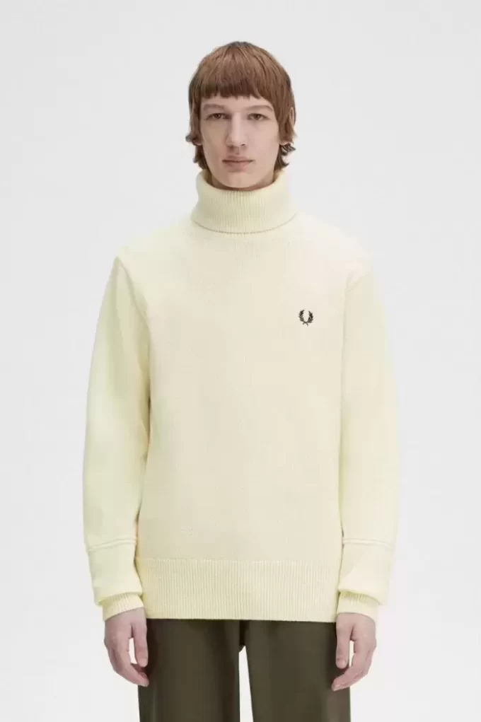 Pull col roulé tricoté pour homme