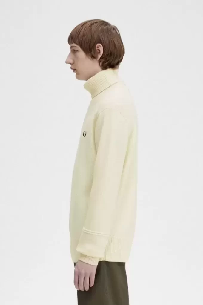 Pull col roulé tricoté pour homme
