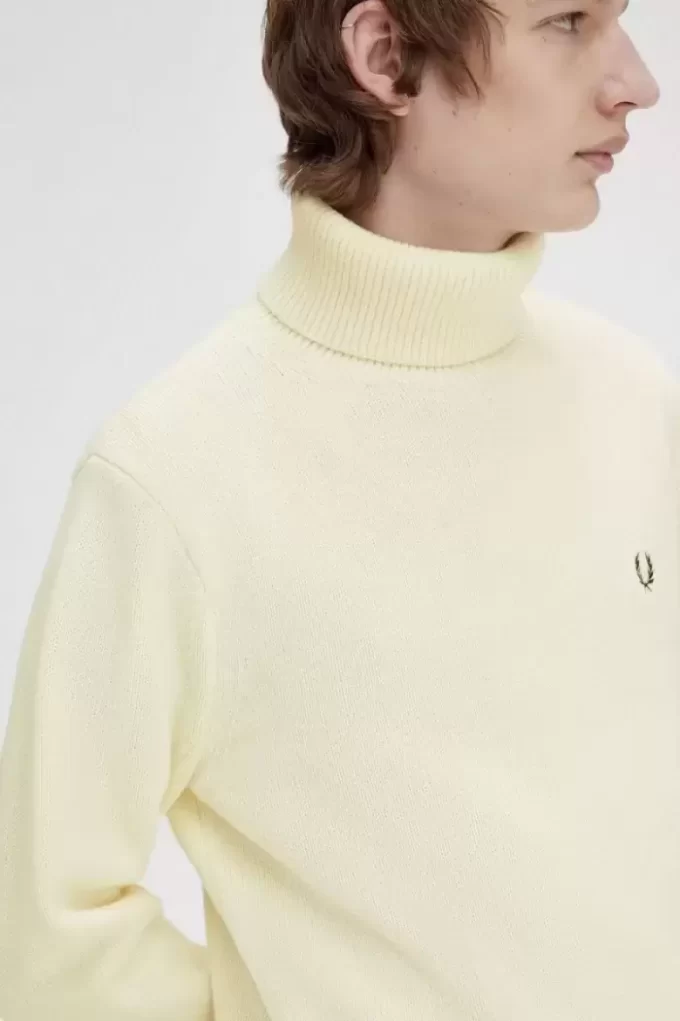 Pull col roulé tricoté pour homme