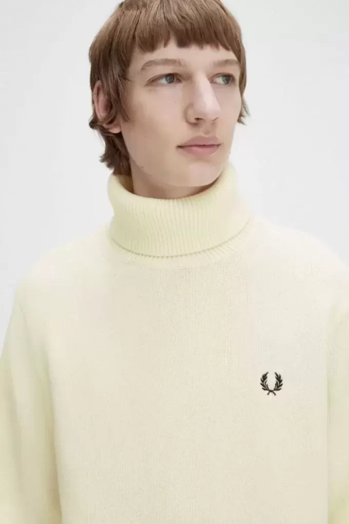 Pull col roulé tricoté pour homme