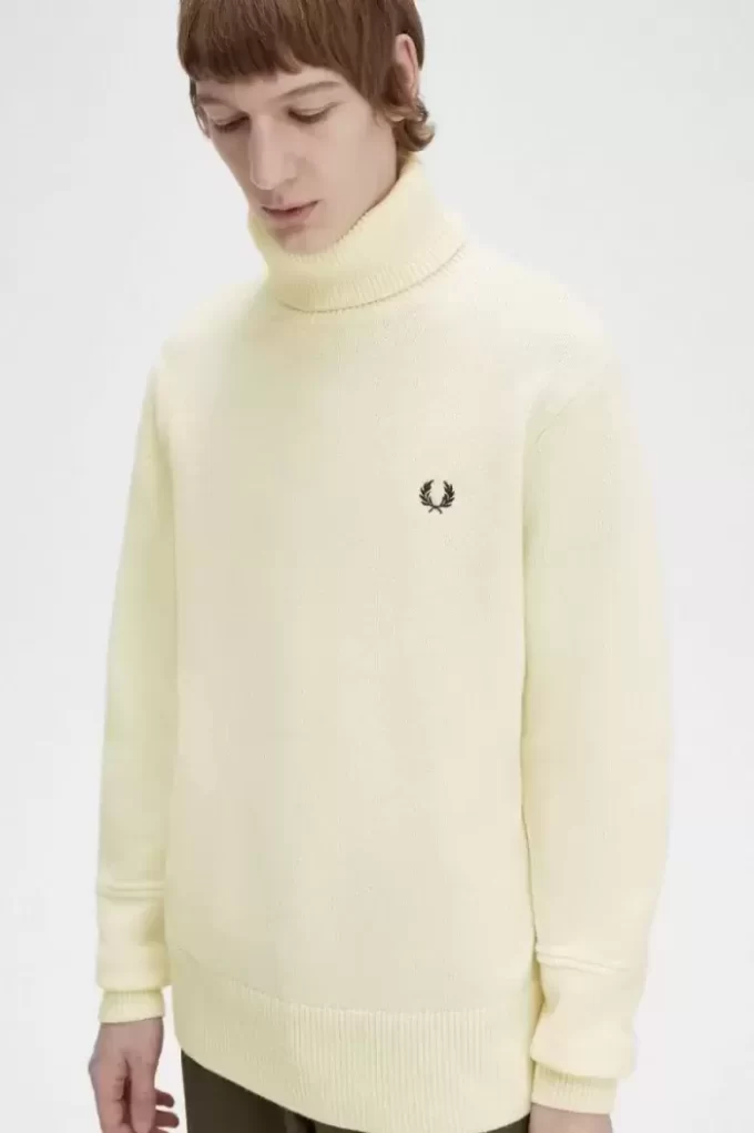 Pull col roulé tricoté pour homme