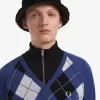 Pull col V en laine d&rsquo;agneau Argyle pour homme