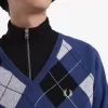 Pull col V en laine d&rsquo;agneau Argyle pour homme