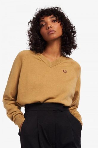 Pull col V en maille