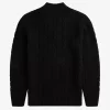 Pull col V en maille torsadée pour homme