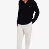 Pull col V en maille torsadée pour homme