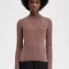 Pull côtelé en chenille pour femme