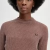 Pull côtelé en chenille pour femme