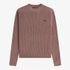 Pull côtelé en chenille pour femme