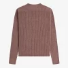 Pull côtelé en chenille pour femme